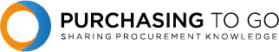 Logo with an orange and blue circle next to the text PURCHASING TO GO and the tagline SHARING PROCUREMENT KNOWLEDGE underneath.